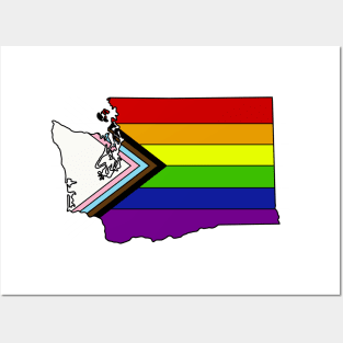 Progress Pride flag - Washington Posters and Art